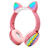 CXT-950 RGB Led Işıklı Kedi Kulağı Band Tasarımı Ayarlanabilir Katlanabilir Kulak Üstü Bluetooth Kulaklık thumbnail 5