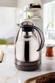 1.5 LT Isı Yalıtımlı Çay Ve Soğuk Su Termosu Füme (12 Saat Sıcak Tutar& İçi Camdır) - 3