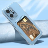 Xiaomi Redmi Note 12 5G Kılıf Kartlıklı Şeffaf Zore Setra Clear Silikon Kapak thumbnail 3