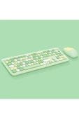 "Renkli ve Şık Tasarımlı Kablosuz Klavye & Mouse Set - Laptop ve PC Uyumlu, Uzun Pil Ömrü, Ergonomik Kullanım, Sessiz Tuşlar" - 8