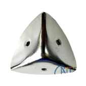 Dekoratif, Kutu, Sandık Köşesi - 45x28 mm, Büyük, Nikel, 100 Adet - 1