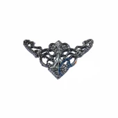 Dekoratif Köşe Süsü, Köşelik - Küçük, 19x34mm, Nikel, 100 Adet - 1