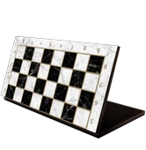 Satranç Tahtası Katlanabilir Beyaz Mermer 2xl - 1