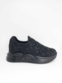 Kadın Siyah Taşlı Özel Sneaker Ayakkabı - 1