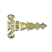 Dekoratif, Sac Tek Kuyruklu Menteşe - 40x68 mm, Küçük, Sarı, 100 Adet - 1