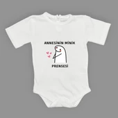 Annesinin Minik Prensesi kalpli Baskılı Bebek Body Zıbın Çıtçıtlı Badi thumbnail 16