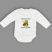 Cimcime Diyince Hemen geldimm Baskılı Bebek Body Zıbın Çıtçıtlı Badi thumbnail 13