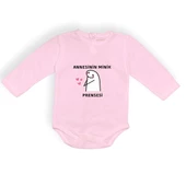 Annesinin Minik Prensesi kalpli Baskılı Bebek Body Zıbın Çıtçıtlı Badi thumbnail 8