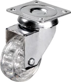 Hts 301 - 50x20 mm Şeffaf Makaralı Tablalı Teker - 1