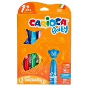 Carioca Teddy Jumbo Bebek Süper Yıkanabilir Keçeli Boya Kalemi 12'Li - 1