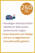 Bebedor Geniş Ağızlı Isıya Dayanıklı Cam Biberon 260ml 51301 - 5