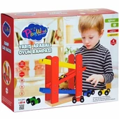 PlayWood Ahşap Otopark 5 Araba İlaveli 382 - 1