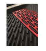 Hyundai i10 2015 ve Sonrası Uyumlu Ekstra Kanallı Havuzlu Paspas Seti Krom Kırmızı 4D thumbnail 2