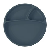 OiOi Porsiyon Vakum Tabanlı Silikon Tabak Deep Blue - 1