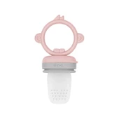 OiOi Silikon Püre Meyve Sebze Emziği Pinky Pink / Powder Grey - 1