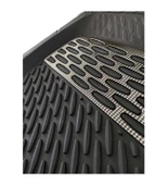 Mini Cooper 2001-2006 R53 Uyumlu Ekstra Kanallı Havuzlu Paspas Seti Krom Gümüş 4D thumbnail 4