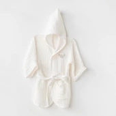 Andywawa AC24616 Bathrobe Gıft Bebek Bornoz White - 1