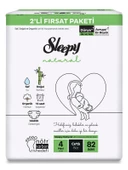 Sleepy Natural Bebek Bezi 2'Li Fırsat Paketi 4 Beden 82 Adet - 1