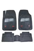Nissan Qashqai +2 2008-2013 Uyumlu Ekstra Kanallı Havuzlu Paspas Seti Krom Gümüş 4D - 1