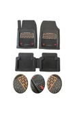 Nissan Qashqai 2008-2013 Uyumlu Ekstra Kanallı Havuzlu Paspas Seti Krom Meşe 4D - 1