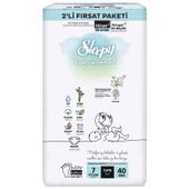Sleepy Bio Natural Bebek Bezi 2'Li Fırsat Paketi 7 Beden 40 Adet - 1