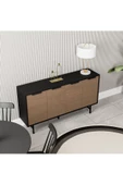 Mezza 4616 BLANCO 145 CM (METAL AYAKLI) KONSOL SİYAH KAPLAN - 3