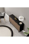 Mezza 4616 BLANCO 145 CM (METAL AYAKLI) KONSOL SİYAH KAPLAN - 4