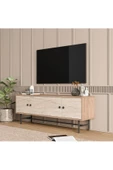 Mezza 4042 DIAMOND METAL AYAKLI TV ÜNİTESİ 150 CM SEPET-TRAVERTEN - 1