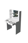 Mezza 2210 SHINY AYNALI 2 ÇEKMECELİ 80 CM MAKYAJ MASASI BEYAZ - 8