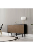 Mezza 4616 BLANCO 145 CM (METAL AYAKLI) KONSOL SİYAH KAPLAN - 1
