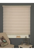Blind-X  Krem Bambu Stor Zebra Perde Balkon Perdesi, Oturma Odası Perdesi (Dayanıklı Alüminyum Kasa) - 3