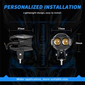 Space Offroad sis lambası 7.8 x 10 x 7 cm sarı-beyaz 12-60v set/  LASS368 thumbnail 3