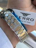 Ferro Çelik Kordon Takvimli Kadran 30 Mt Suya Dayanıklı Erkek Kol Saati EF40133-D6 thumbnail 6