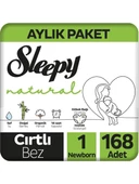 Sleepy Natural 1 Numara Newborn 168'li Bebek Bezi - 1