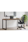Ceramical Çalışma Masası Bilgisayar Masası Ofis Masası - Atlantik Çam 60 X 140 Cm - 1