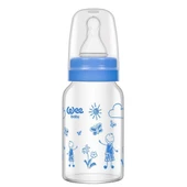 Wee Baby 772 Isıya Dayanıklı Cam Biberon 240 ml Mavi - 1