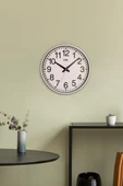 Digithome Simplex Cam Detaylı Sessiz Mekanizmalı Duvar Saati 37,5 Cm Beyaz - K-SIMPLEX-BEYC320.230 - 4