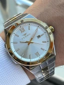 Ferro Çelik Kordon Takvimli Kadran 30 Mt Suya Dayanıklı Erkek Kol Saati EF-11357-D thumbnail 1