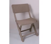 Mandella Sky Katlanır Rattan Sandalye (Kamp - Piknik Sandalyesi) Çölbeji (2 Adet) - 2