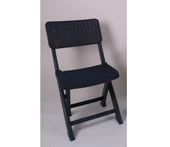 Mandella Sky Katlanır Rattan Sandalye (Kamp - Piknik Sandalyesi) Antrasit (2 Adet) thumbnail 1