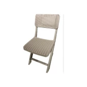 Mandella Sky Katlanır Rattan Sandalye (Kamp - Piknik Sandalyesi) Çölbeji (2 Adet) - 1