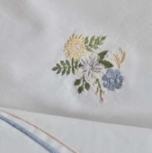 Karaca Home Cavale Beyaz Çift Kişilik Nakışlı Percale Nevresim Takımı - 4