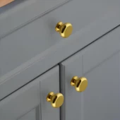 Gama Düğme Metal Kulp Gold Altın Çekmece Mobilya Mutfak Dolabı Dolap Kulpu Kulbu Kulpları thumbnail 3