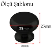 Gama Düğme Metal Kulp Siyah Çekmece Mobilya Mutfak Dolabı Dolap Kulpu Kulbu Kulpları thumbnail 2