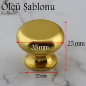 Gama Düğme Metal Kulp Gold Altın Çekmece Mobilya Mutfak Dolabı Dolap Kulpu Kulbu Kulpları thumbnail 2