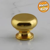 Gama Düğme Metal Kulp Gold Altın Çekmece Mobilya Mutfak Dolabı Dolap Kulpu Kulbu Kulpları thumbnail 1