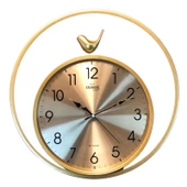 Enarose Bombeli Metal Kadranlı Duvar Saati A5511861 Gold - 1