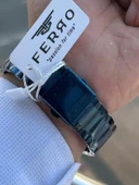 Ferro Çelik Kordon Takvimli Kadran 30 Mt Suya Dayanıklı Erkek Kol Saati EFM11911-T - 6