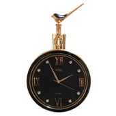 Enarose Çift Taraflı Bombe Camlı Duvar Saati A5233291 Black - 1