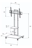 Sonorous   Pr 2000s B-hblk Lcd&led Televizyon Fuar Teşhir Sunum Sehpası - 2